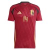 Camisolas Bélgica Lukebakio 14 Euro 2024 1º Equipamento Principal Manga Curta